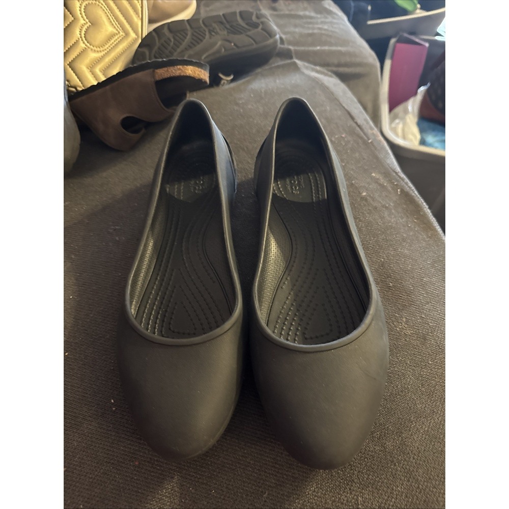 Crocs Shoes Womens Size 9 Matt Gray Slip On Ballet Flat
